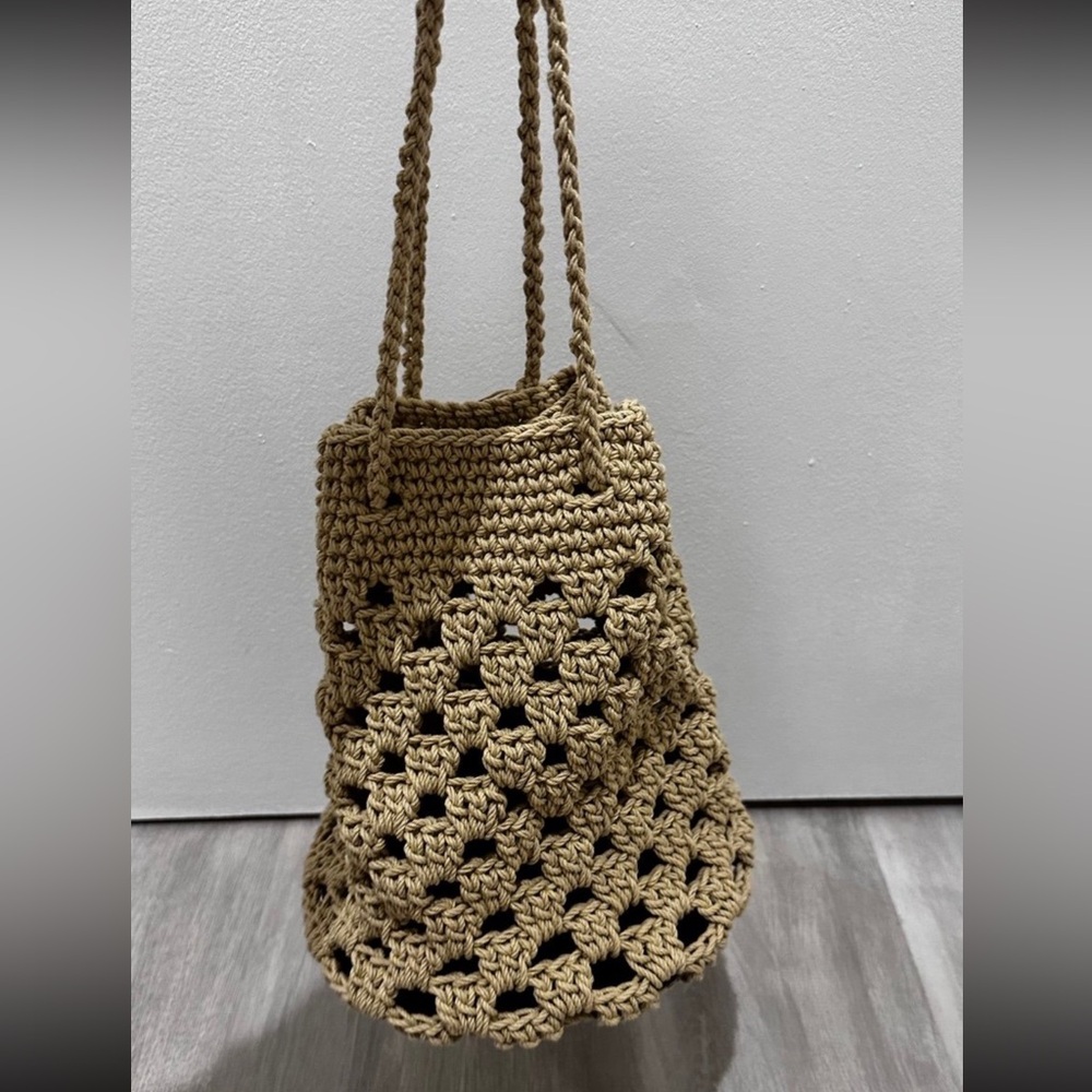 Hand knitted summer bag
